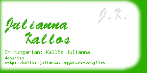 julianna kallos business card
