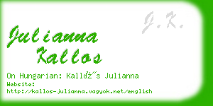 julianna kallos business card